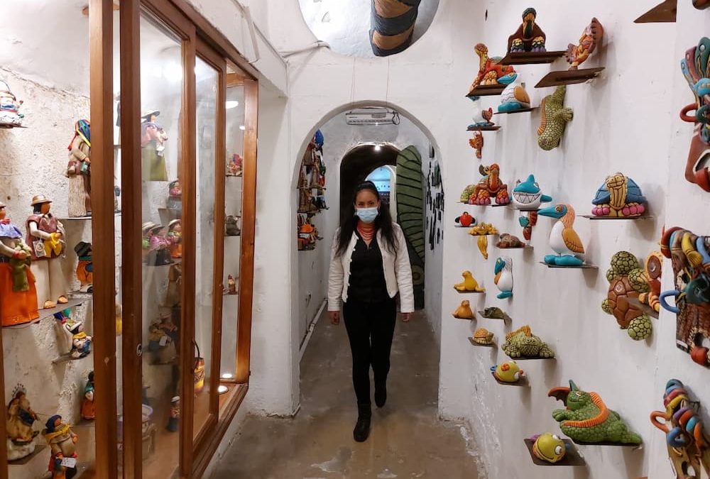 See the catacombs under the imp-built atrium  in San Francisco, Quito; crafts are sold there