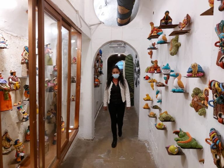 See the catacombs under the imp-built atrium  in San Francisco, Quito; crafts are sold there