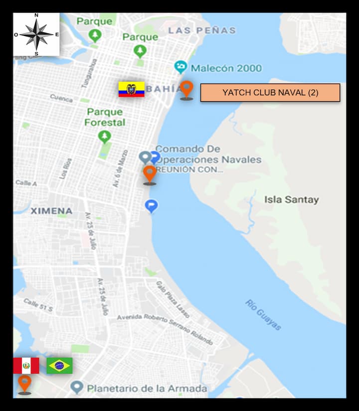 Llegada de veleros de cinco países a Guayaquil