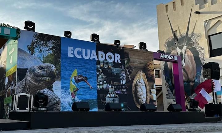 Ecuador promociona su turismo en el Mundial de Qatar 2022 con la alegría de la bomba y la marimba moderna